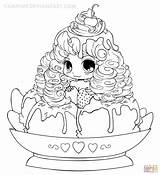 Coloring Pages Cupcakes Cookies Chibi Cupcake Girl Popular sketch template