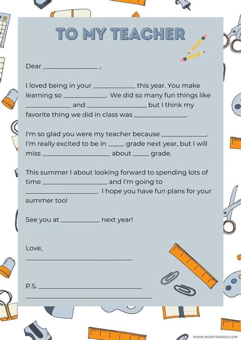 teacher appreciation printables  kids  personalize