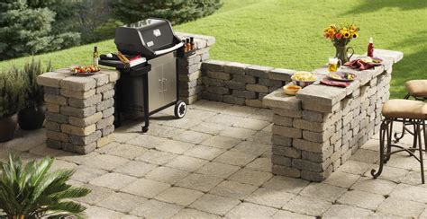 anchor block company outdoor grill station backyard patio backyard