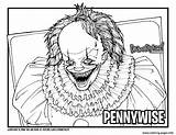 Pennywise Coloring Pages Teeth Printable Draw Drawing Colouring Too Tutorial Prints sketch template