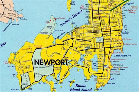 printable map  newport ri