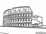 Coloring Rome Ancient Pages Buildings sketch template