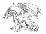 Effrayant Dragons sketch template