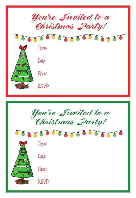 diy printable christmas invitations  printable