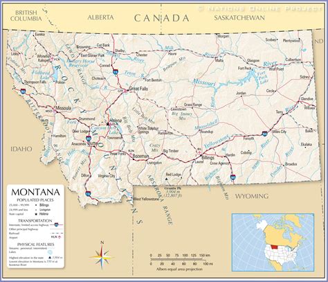 map   state  montana usa nations  project