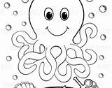 Printable Coloring Childrens Template Pdf Licorice Activity Personalized Octopus Sea Under Pages Kids Rockstar Diva Clipart sketch template