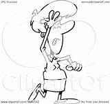 Slapping Forgetful Businesswoman Forehead Her Outline Illustration Cartoon Royalty Toonaday Rf Clip Regarding Notes sketch template