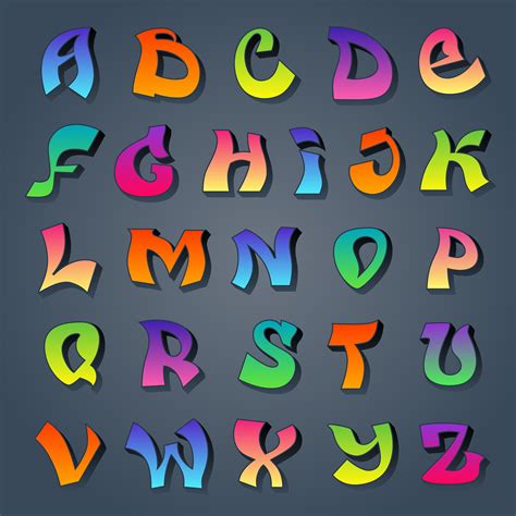 sintetico  foto imagenes del abecedario en graffiti  color alta definicion completa
