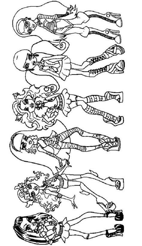 coloring page monster high monster high girls dance coloring pages
