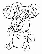 Pooh Coloring Pages Bear Kids Color sketch template