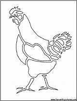 Chicken Coloring Cutout Fun Pages Printable sketch template