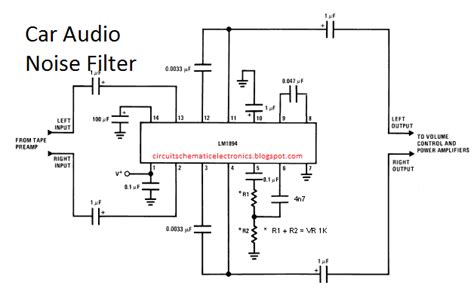 car audio noise filter circuit noise filter car audio amplifier electronics circuit