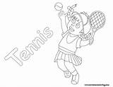 Tennis sketch template