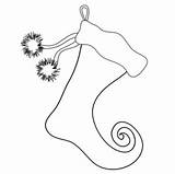 Stocking Clip Christmas Coloring Clipart Printable Find Elf sketch template