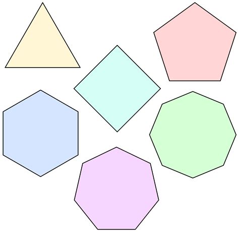 regular polygons clipart