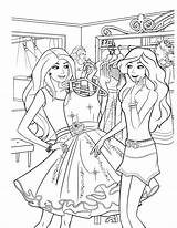 Barbie Coloring Pages Christmas Printable Color Kids Print Getcolorings sketch template