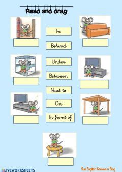 english exercises prepositions  place