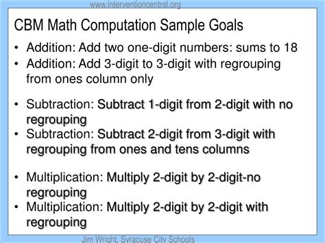 cbm math computation powerpoint  id