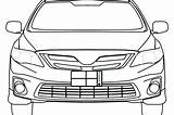 Toyota Corolla sketch template
