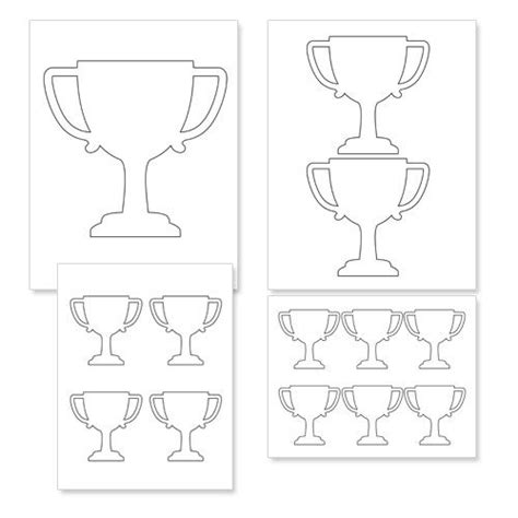 printable trophy template printable word searches