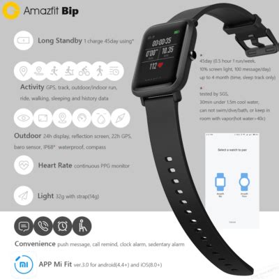 Xiaomi Amazfit Bip Smart Watch English Version Huami GPS