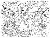Coloring Pages Printable Summer Girl Girls Hammock Teenagers Difficult Teens Hard Fun Time Cute Enjoy Colouring Cool Color Filminspector Kids sketch template