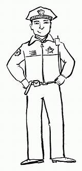 Police Policeman Drawing Coloring Officer Clipart Pages Clip Draw Uniform Kids Printable Cop Sketch Cliparts Man Cartoon Officers Sheets Library sketch template