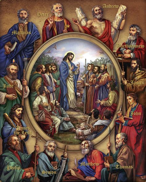 apostles p catholic picture print etsy