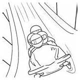 Bobfahren Malvorlage Wintersport Ausmalbilder sketch template