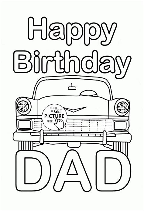 happy birthday dad coloring page  kids holiday