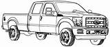 Coloring Truck Pickup Pages Ford Printable Cars sketch template