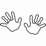 Handprint Clipartkey Similar sketch template