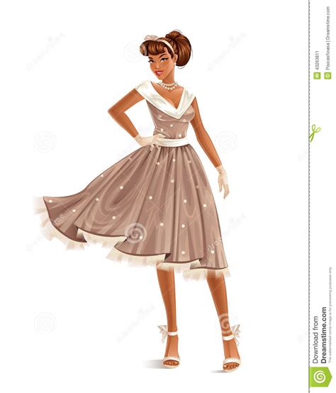 retro dress stock vector image of glamour body pinup 43263811