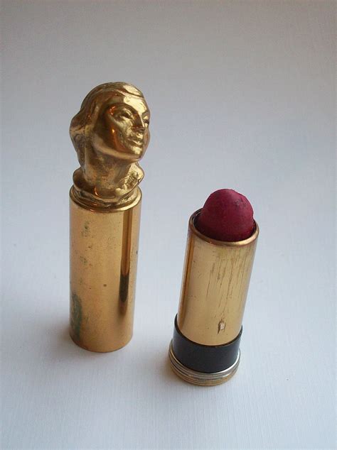 rare figural lipstick case vintage compact makeup case holder art deco