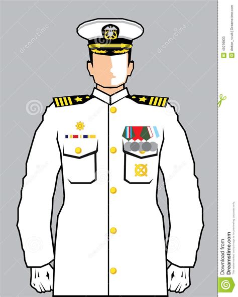 navy officer stock vector illustration of costume