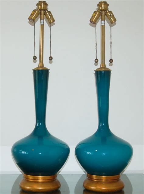 Vintage Hand Blown Swedish Glass Lamps The Marbro Lamp Company At 1stdibs