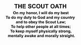 Scout Law Oath sketch template