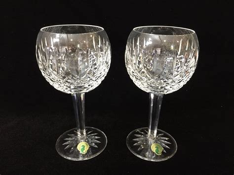 Details About 2 Waterford Crystal Classic Lismore Balloon Wine Glasses