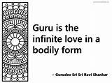 Sri Ravi Shankar Infinite Guru Gurudev Bodily Inspirational Quote Srisri sketch template