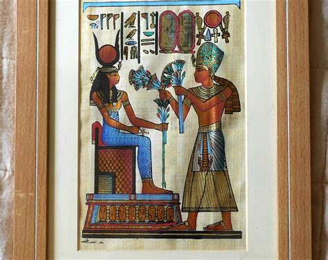 Framed Egyptian Art Old Scratched Frame Egyptian Art