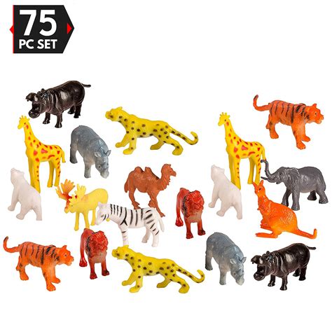 jungle animals toy set plastic figure kids toddlers wild farm playset pack   ebay