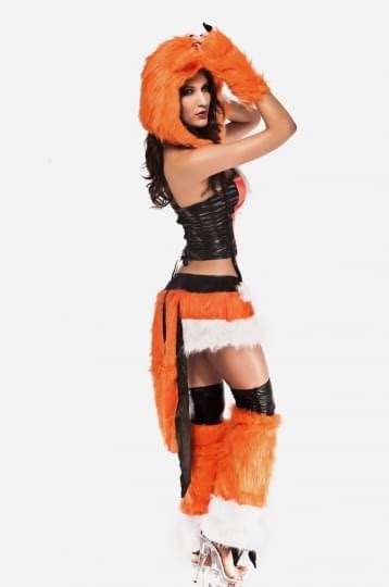Sexy Adult Orange Fox Halloween Costume Womens [pq8520