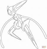 Deoxys Coloring Pokemon Speed Form Pages Supercoloring Template Printable Generation sketch template