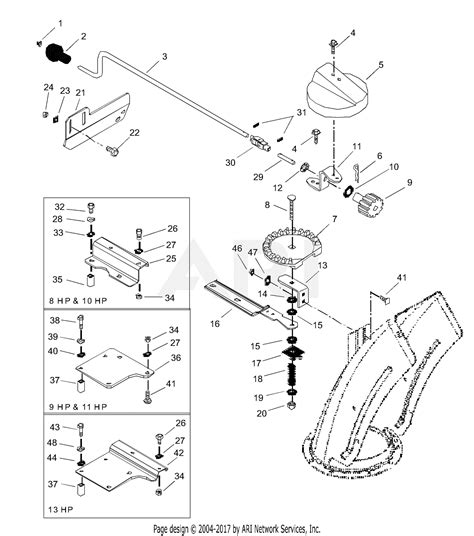 ariens   st sle hp tec electric  blower parts diagram  discharge