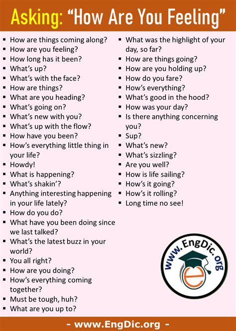 30 different ways to ask how are you feeling english transition words