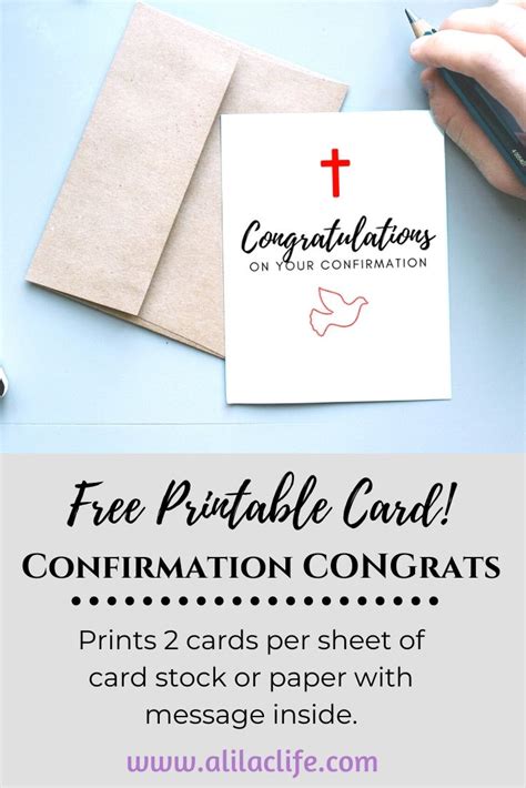 confirmation congratulations  printable card  lilac life