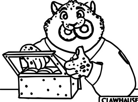 zootopia clawhauser police lion coloring page wecoloringpagecom