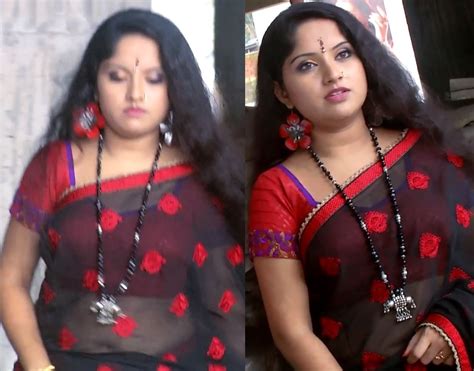 Mallu Serial Actress Amirta Big Deep Navel In Saree Sa