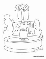 Fountain Coloring Water Pages Park Drawing Clipart Beautiful Color Printable Sketch Tap Getdrawings Kids Library Getcolorings Simple Print Template Popular sketch template