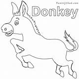 Donkey Coloring Pages Printable Sheets Color Animal Visit sketch template